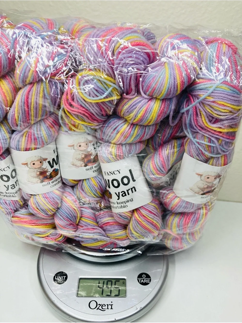 10 NEW Fancy Wool Yarn 470+g 85% Australian Wool 10% Camel 5% Anti-Pilling Fiber